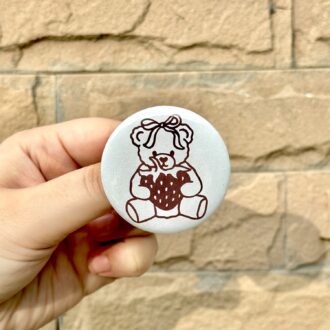 Strawteddy - Pin Badge