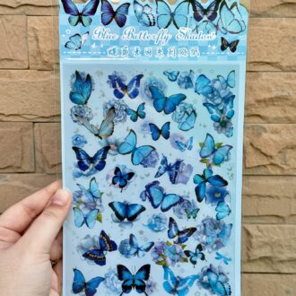 Blue Butterflies- Journaling Stickers (2pc)