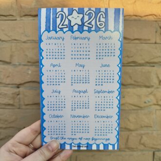 LARGE 2026 BLUE Magnetic Calendar - Magnet